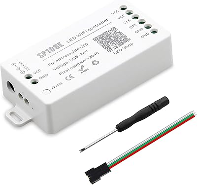 ELETOV WS2812B WS2811 WS2801 LED Wireless Controller WiFi IOS Android App DC 5V ~ 24V SP108E For SK6812 SK6812-RGBW WS2812 WS2813 WS2815 AL2815 LED RVB Pixel Band... Shop for everything you need at DIAYTAR NIGERIA, with budget-friendly prices and quick delivery.