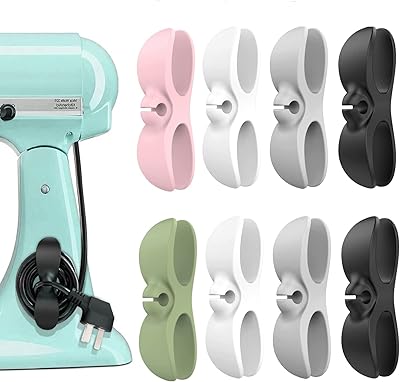 Cakbakil 8 Pieces organizer of wire packaging, cord support, cable organizer strongly adheres to kitchen utensils, coffee mixer, pressure cooker, air fryer and other devices.. DIAYTAR Nigeria: trusted by thousands for fast, reliable delivery.