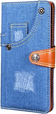 Coque compatible with Alcatel 3x 2020, leather flap case with card slit, buttoned magnetic and magnetic closure, jeans fabric for alcatel 3x 2020.. Experience the convenience of online shopping with DIAYTAR NIGERIA's reliable 5-8 day delivery service.