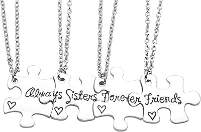 JOVIVI 2-4 PIECES ALWAYS SISTERS FOREVER Friends BFF PUNDENTIVE COLLIER Best friends family jewelry.. DIAYTAR NIGERIA: Connecting every Nigerian with quality products at prices everyone can afford.