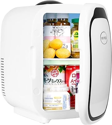 Mini make -up refrigerator, AC/DC portable thermal cooler of 6 l/9 cans, heated refrigerators for skin care, drinks, food, house, desk, car, includes domestic sockets and a 12 V car charger.. E-commerce made for Nigeria — fast delivery and low prices at DIAYTAR.
