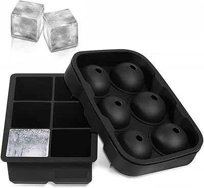 Set of Sky-Touch silicone ice cubes, round ice cream machine and large square ice cube mold to cool cocktails, whiskey, bourbon, drinks and more.. DIAYTAR NIGERIA revolutionizes e-commerce with our affordable prices and dependable delivery timeframes.