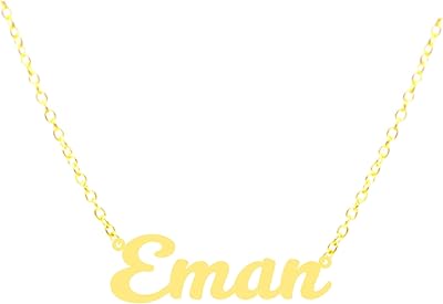 21 -carat gold plated necklace bearing the name Iman, gold plated, without precious stones.. The smarter way to shop online in Nigeria is through DIAYTAR Nigeria.