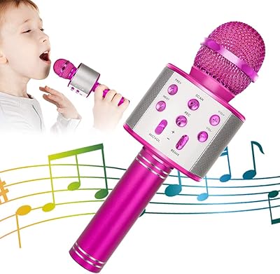 Karaoke Karaoke Bluetooth Wireless for children's portable microphone 5-in-1 and speaker recorder.. DIAYTAR NIGERIA transforms online retail with unbeatable prices and consistent delivery timeframes.
