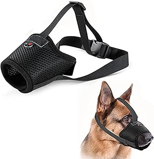 Museum for anti-motors and chewing dogs with mild and breathable mesh fabric and adjustable strap, Dental protectors for medium and large puppies (size L, black).. DIAYTAR NIGERIA brings the market to your fingertips with affordable prices and swift delivery services.