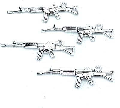 30 Pieces Tibetan Busen Silver Mitraillette Pistol Pendant Colliers, For DIY Earning buckle necklace jewelry Supply Crafts Manufacturing 43 x 12mm (ancient silver).. DIAYTAR NIGERIA delivers affordability and convenience to your doorstep within 8 days of purchase.