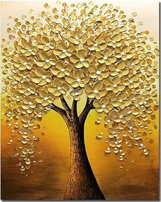 Large paint with modern golden golden oil made by hand on canvas g without frame (50 cm x 100 cm (20 x 30 inches).. DIAYTAR Nigeria: Where affordability meets fast and reliable e-commerce service.