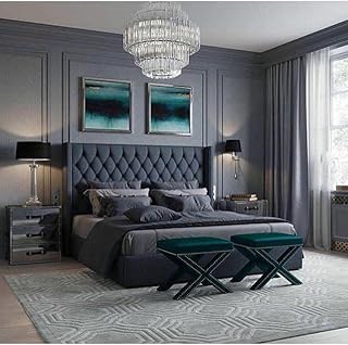 R2R Furniture Capitated Bed Bed Giordani, Super Queen Size (160 x 200) - Gray.. Shop efficiently with DIAYTAR NIGERIA, offering thousands of products at unbeatable prices delivered promptly.