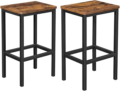Alenro vassagile bar stools, set of 2 bar stools, kitchen chairs for breakfast with footrest, industrial living room, party room, rustic brown LBC65X.. Your everyday shopping destination, DIAYTAR NIGERIA offers unbeatable value with quick delivery times.
