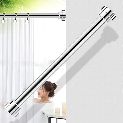 Shower curtain rod without drilling, stainless stainless steel curtain rod, telescopic voltage rod, window suspension rod, bathroom, shower, wardrobe, adjustable length (55 ~ 85 cm, silver).. Shop smart with DIAYTAR NIGERIA, offering a vast product range delivered to your doorstep within a week.