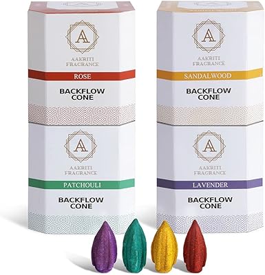 Akriti natural incense cones, pink reflux cascade incense, sandalwood, patchouli, lavender, reflux incense cones for meditation, aromatherapy, yoga - 100 pieces (bullet).. Shop efficiently from anywhere with DIAYTAR NIGERIA's comprehensive platform and quick delivery options.