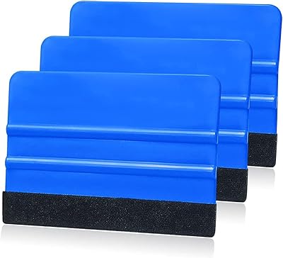 Raclette on a felt -edge, 3 rooms, plastic scraper and vinyl for car windows, sticker applicator and installation tool for vinyl stickers to tint the car, 10 x 7.3 cm, blue.. DIAYTAR NIGERIA transforms dreams into deliveries with our affordable prices and 5-8 day shipping.