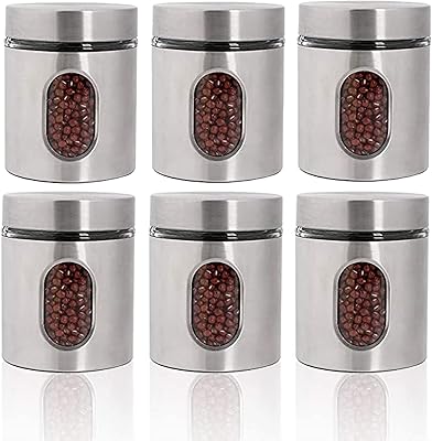 Jigero Set of stainless steel food storage containers with visible glass window and lids.. DIAYTAR NIGERIA: Your affordable gateway to thousands of products delivered within a week.