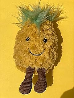 Mignon fluffuff pineapple toy with plush keychain, key pineapple, soft and cute (15 cm) keychain (15 cm).. DIAYTAR NIGERIA: Where affordable shopping meets reliable nationwide delivery in less than a week.