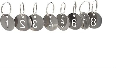 Key holders with 304 stainless steel ring, hollow keychain with figures and identity cards, numbered keychain, silver, 25 mm (1 to 10).. Shop with confidence at Nigeria's leading affordable e-commerce platform with reliable delivery services.