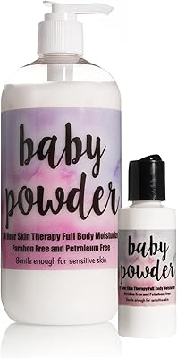 The lotion Company therapeutic lotion for the skin 24 hours a day, baby powder fragrance, moisturizing for the whole body, with Aloe Vera, without paraben, made in the United States, 16 oz + 2 oz travel format bottle.. Shop smart with DIAYTAR NIGERIA, offering a vast product range delivered to your doorstep within a week.