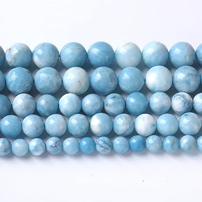 Larimar pearls 45 pieces 8 mm natural round precious stones in bulk for the manufacture of jewelry precious healing stones in energetic crystal for bracelets and necklaces to make yourself.. Experience the ease of modern shopping with DIAYTAR NIGERIA's comprehensive platform and quick delivery.