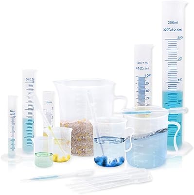Creek 20 pieces 100 ml 250 ml 1000 ml Plastic graduated measurement cups with 3 ml transfer pipettes for scientific kitchen.. Experience convenient online shopping on DIAYTAR Nigeria — wide selection and affordable delivery.
