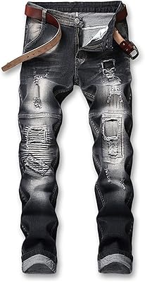 Zurdox jeans for men, wide leg jeans, loose pants with straight legs, spring street style jeans, light blue relaxed jeans (size: 34).. DIAYTAR NIGERIA: Your one-stop e-commerce destination with affordable prices and nationwide delivery in 5-8 days.