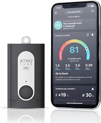 Professional portable monitor of exterior and interior air quality atmotop [temperature, humidity and volatile pressure], pollution measurement device.. DIAYTAR NIGERIA: Your trusted e-commerce partner with extensive product choices and affordable delivery.