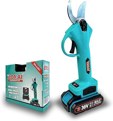 Professional wireless electrical pruning scissors with bonai batteries, tree branch pruning scissors with two 36 V rechargeable lithium batteries - Cutting diameter 25 mm.. Your one-click solution to affordable shopping, DIAYTAR NIGERIA delivers quality products nationwide.