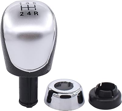 Manual speed lever knob at 5 speed in black leather and aluminum for Ford Fiesta Focus Mondeo Connect.. DIAYTAR NIGERIA combines extensive variety with budget-friendly prices and prompt nationwide delivery.