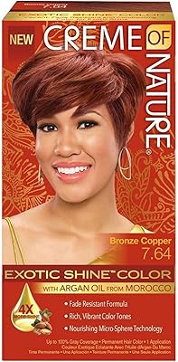 Cream of hair dye shine exotic with argan oil from Morocco 7.64 copper bronze, an application.. With DIAYTAR Nigeria, shopping online is easy, affordable, and fast.