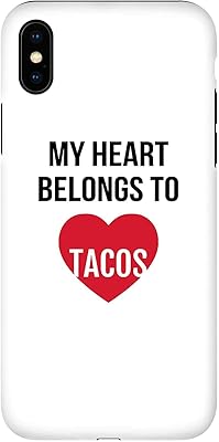 Tough pro series stylized shell double layer PC + personalized TPU with TPU interior protection with matt finish [designed for Apple iPhone XS/X] - My heart belongs to tacos.. DIAYTAR NIGERIA: Where every shopping need is met with affordable prices and timely delivery.