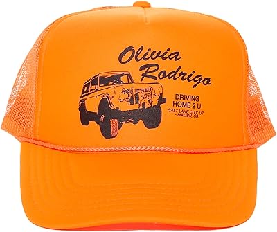 Orange tracker hat Olivia Rodrigo Unique Size Orange Unique.. DIAYTAR NIGERIA: Your one-stop e-commerce destination with affordable prices and nationwide delivery in 5-8 days.