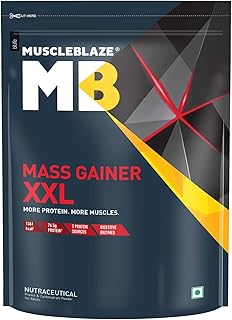Muscle Blaze Mass Gainer XXL with complex carbohydrates, proteins and digestive enzymes (chocolate, 1 kg/2.2 lbs).. DIAYTAR NIGERIA: Where affordable shopping meets reliable nationwide delivery in less than a week.