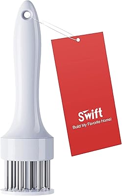 SWIFT Premium Swift meat, 16 solid and sharp stainless steel needles, the easiest to use for cooking, cooking, beef, poultry, grills and marinade (white).. No stress, no delays — DIAYTAR Nigeria is your trusted shopping partner.
