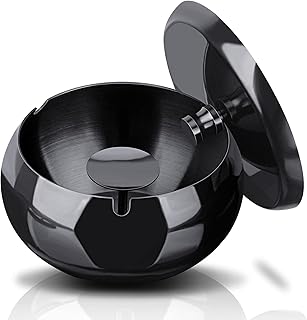 Ashtray with lid, stainless steel hintrier smoke-free and odorless wind-free patio porch at home (black).. Shop with purpose at DIAYTAR NIGERIA, where diverse selection meets budget-friendly nationwide delivery.