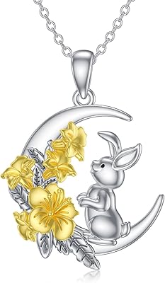 Bruce Sterling 925 silver necklace with rabbit/chrysanthemian/frog/bee, crescent moon and rabbit pattern, gifts for women and Christmas for birthday and Christmas.. Nigeria's most diverse e-commerce platform delivers quality and affordability to your doorstep in 5-8 days.