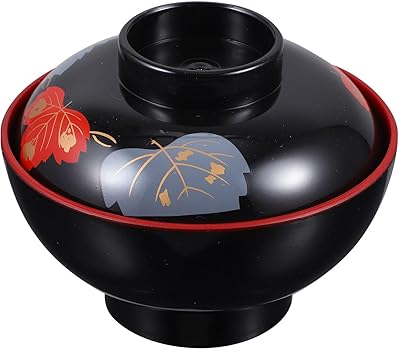 Miso Prettyzoom soup bowl with Japanese design plastic cover to contain rice, miso soup, rice, noodles, pasta and cereals.. Shop the future with DIAYTAR NIGERIA - thousands of products, unbeatable prices, delivery within a week.