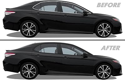 Blackpack in SlickMod chromed vinyl for Toyota Camry 2018-2022 (shiny black).. DIAYTAR NIGERIA revolutionizes online retail with our vast selection and cost-effective delivery options.