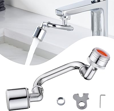 Tap connector swivel at 1080 degrees Apasso, improved brass tap filter with 5 modes and 360 degree rotary kitchen bathroom nozzle (with adapter).. DIAYTAR NIGERIA: Your affordable gateway to thousands of products delivered promptly nationwide.