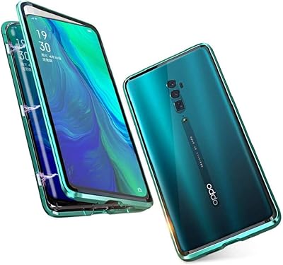 Coque for Oppo Reno 10x Zoom/Oppo Reno 5G, flap shell with magnetic metal frame at the front and rear, in ultra -fine transparent tempered glass with complete 360 ​​degree blanket, green.. Discover shopping made simple with DIAYTAR NIGERIA's comprehensive platform and nationwide delivery service.
