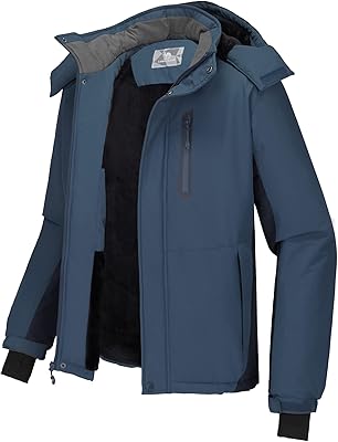 Waterproof ski jacket for men with removable wind-winding for rain and snow.. Your complete shopping solution, DIAYTAR NIGERIA offers extensive choice with competitive prices and delivery.