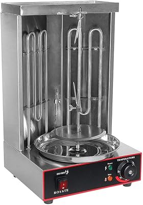 Shawarma and electric GZZT Steel Kebab in stainless steel, 6 rpm speed.. Get your essentials without leaving home — thanks to DIAYTAR Nigeria.