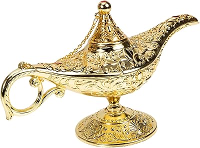 JL Stuy Aladdin lamp, Arab teapot decor, magical magic Halloween decorations, vintage kerosene lamps, Aladdin lamp, decorative lamp of the table.. DIAYTAR NIGERIA: Your affordable gateway to thousands of products shipped nationwide within the week.