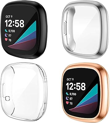 Protective case for intelligent watch Delfino screen case compatible with Fitbit Sense and Versa.. DIAYTAR NIGERIA delivers on our promise of extensive selection and budget-friendly nationwide shipping.