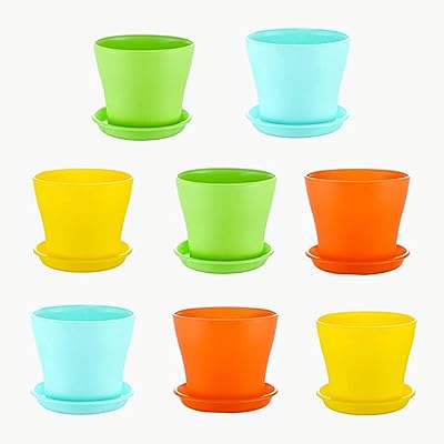 6 -inch kraft seed pots - 8 pieces (multicolored) | Plastic pot for flower sowing | colorful flower pot | Seed starting pots with board.. Experience convenient online shopping on DIAYTAR Nigeria — wide selection and affordable delivery.
