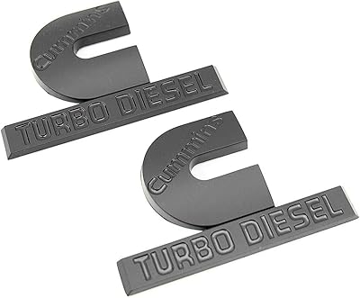 Package of 2 Cummini Turbo Diesel emblems, high-efficiency nominal plaque badges, small replacement sticker for 2500 3500 wheel holder sticker.. DIAYTAR NIGERIA combines extensive product options with budget-friendly prices, delivered in 5-8 days.