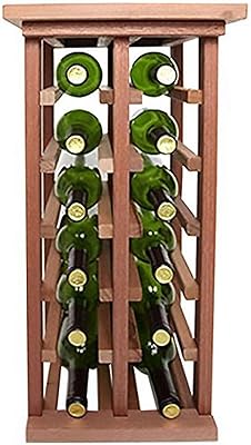 Wineracks 412-000-1125-2362 Wine Background Floor model for 12 bottles, mahogany.. DIAYTAR NIGERIA: Your trusted e-commerce partner with extensive product choices and affordable delivery.