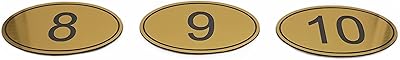 Oval table numbers engraved in ABS 90 mm x 55 mm (1-20) for bars, restaurants and clubs - gold 1 to 20.. Quick delivery. Quality products. Great deals. That’s DIAYTAR Nigeria.
