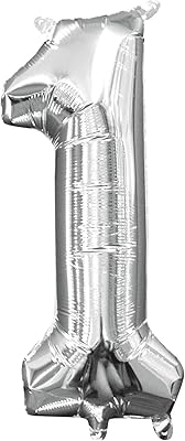 Glad 1 32 -inch silver figure balloon, helium birthday balloons, mylar digital balloons for birthday, engagement, wedding, birthday, baby shower, 1s.. Discover shopping made effortless with DIAYTAR NIGERIA's comprehensive platform and quick shipping.