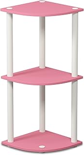 Reversible versatile multi -purpose presentation shelf at 3 frono turn n tube, pink/white levels.. DIAYTAR NIGERIA delivers affordability and convenience to your doorstep within 8 days of purchase.