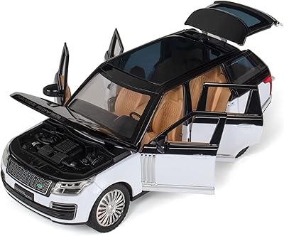 Range Rover Rover Car Pressure Alloy, Collection car model for adults and children, Pressure -molded car model 1:24 for gift, office and collection (black and white).. DIAYTAR Nigeria offers great deals, a huge product variety, and delivery in under a week.