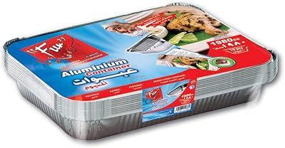 Amusing disposable food container, aluminum, rectangular with lid, 1980 ml capacity, 10 pieces.. Looking for a deal? DIAYTAR Nigeria has thousands waiting for you.