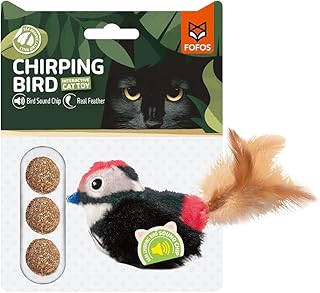 FUFUS Black Bird toy with cat grass balls for soundchip cats.. DIAYTAR NIGERIA transforms wishes into deliveries with our affordable and reliable e-commerce platform.